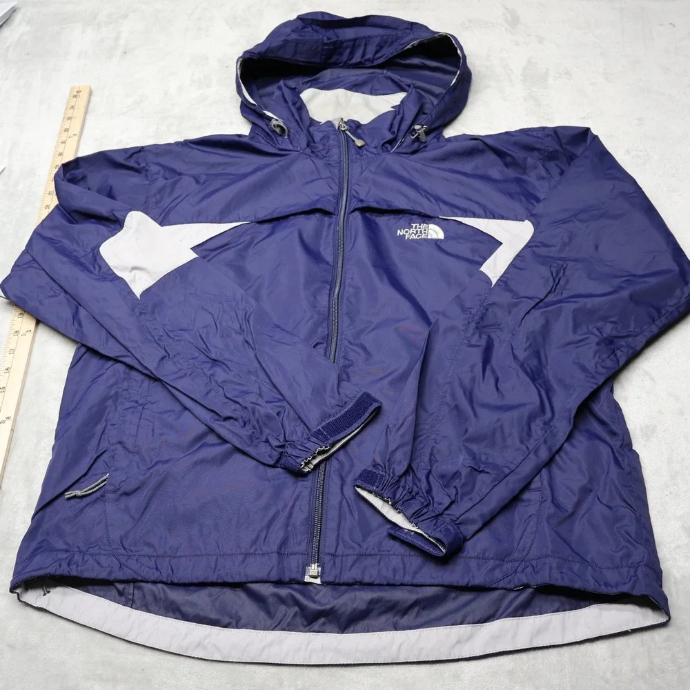 North Face Windbreaker Mens Medium Blue Nylon Outdoor Gorpcore Rain Hiking